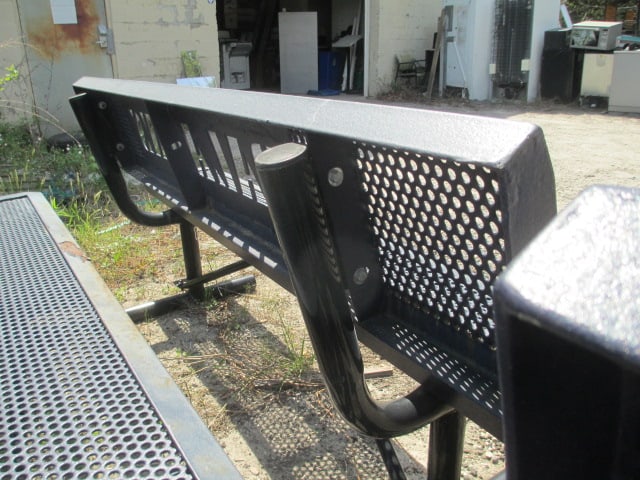 Webcoat "Furman" and "Paladins" Custom Iron Outdoor Benches - 9