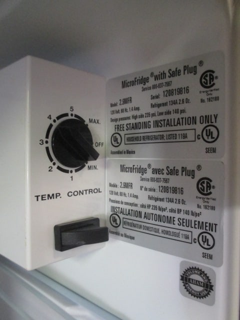 MicroFridge Safe Plug Microwave Refrigerator Combination - 11