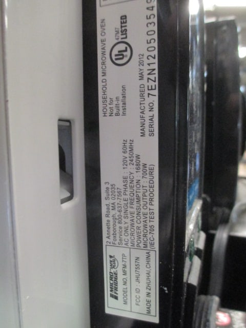 MicroFridge Safe Plug Microwave Refrigerator Combination - 5