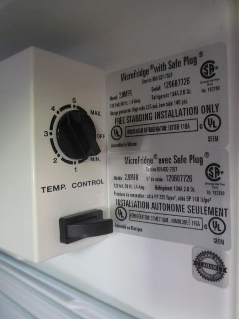 MicroFridge Safe Plug Microwave Refrigerator Combination - 11