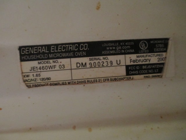 White GE Sensor Microwave Oven - 7