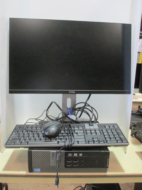Dell Optiplex 7020 CPU, 24" Monitor, Keyboard and Mouse: Per IT Dept. Does not have hard drive, CPU and Monitor power on, Local Pickup 
