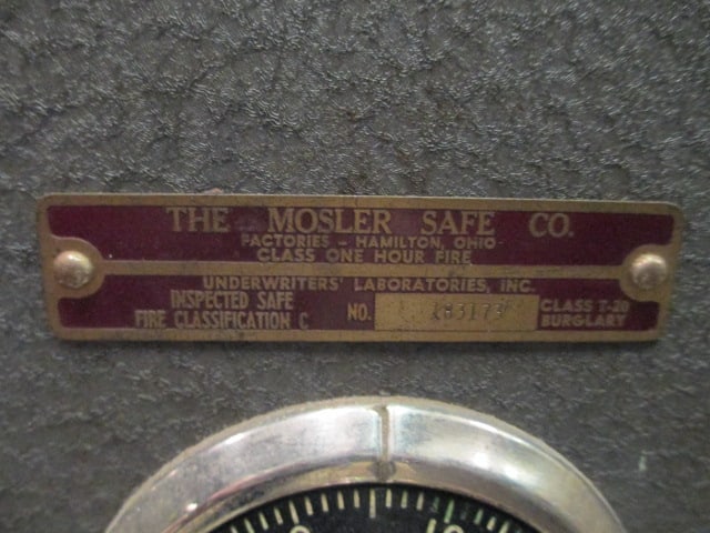 Vintage The Mosler Safe Co. No. 183173 Combination Safe - 9