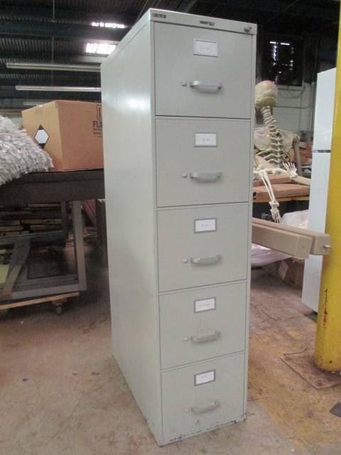 Steelcase Light Grey 5 Drawer File Cabinet (1 of 6)