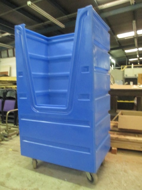 C.R. Daniels Dandux Heavy Duty Plastic Portable Linen Cart: 42" x 28 1/2" x 76 1/2", Local Pickup Only 