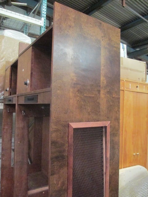 Solid Wood Locker with Locking Storage - 2