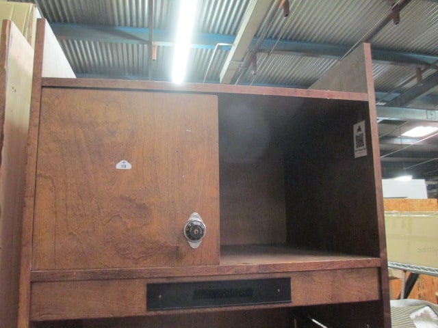 Solid Wood Locker with Locking Storage - 4