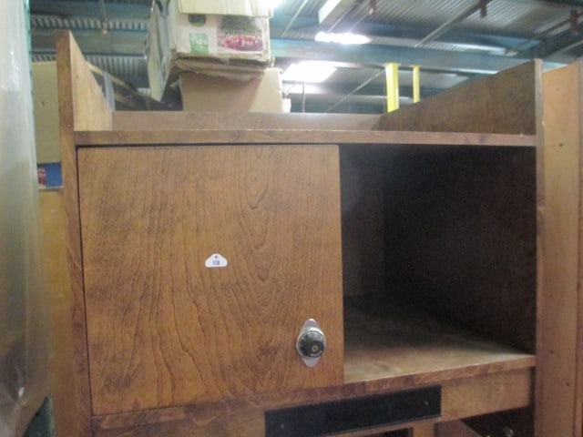 Solid Wood Locker with Locking Storage - 2