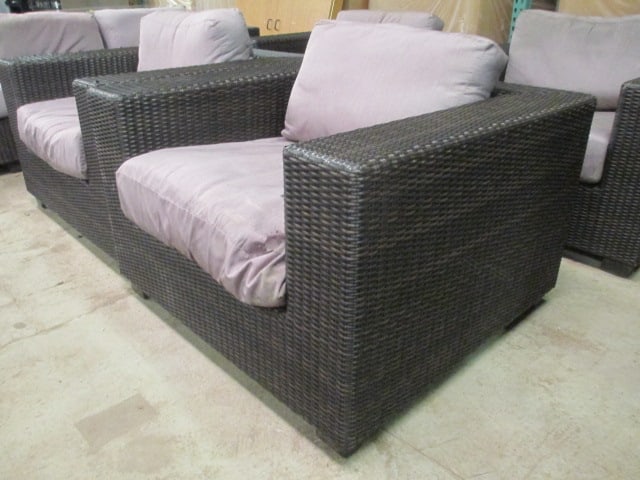 Pair of Woodard Woven Resin Patio Chairs - 2