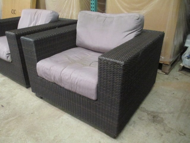 Pair of Woodard Woven Resin Patio Chairs - 2