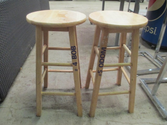 Pair of Maple Wood Stools (1 of 4)