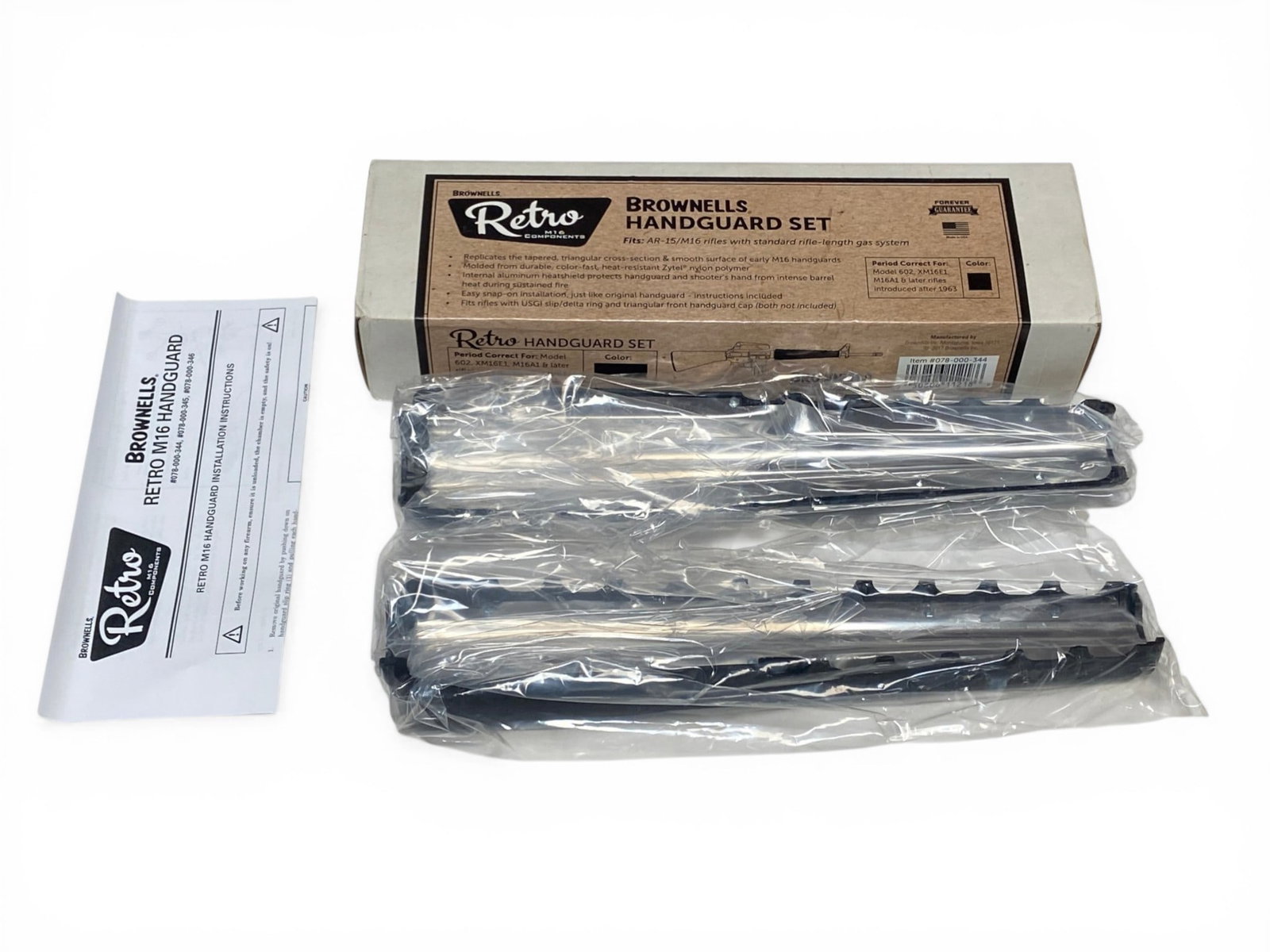 NIB Brownell’s M16A1 Handguard Set: Measures 12”
