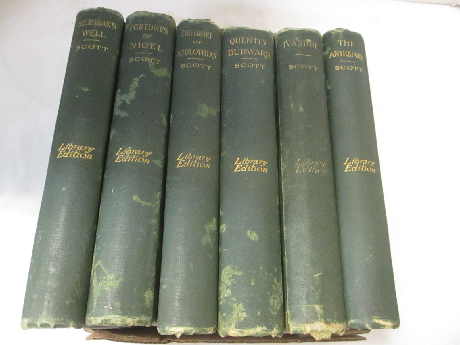 Library Edition Books-Sir Walter Scott 1885 (Lot of 6): .