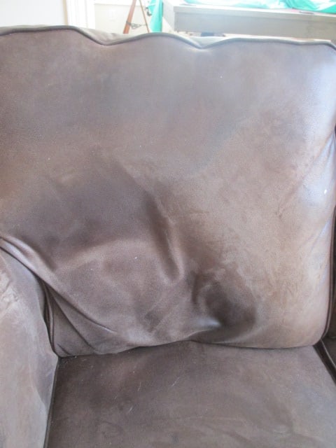 Lane Furniture Leather Textured Upholstered Rolled Arm Sofa with Nail Head Accents - 4