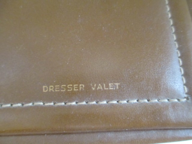 Midcentury Leather Wrapped Dresser Valet - 3