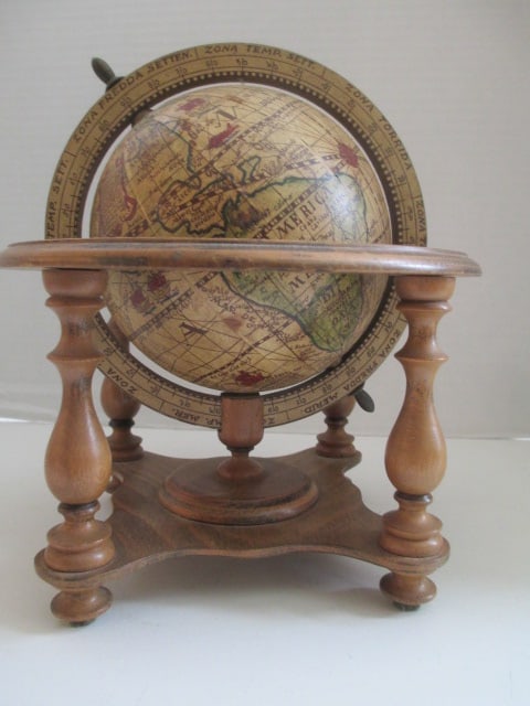 Decorative Zodiac Old World Table Top Stand Globe: 9"h