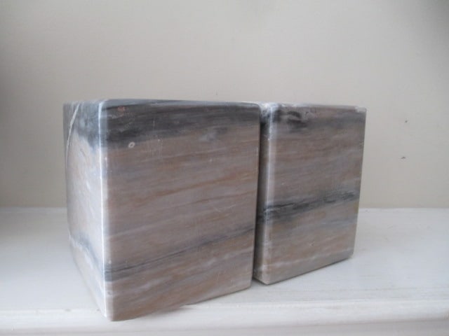 Pair of Polished Stone Bookends: 4"h