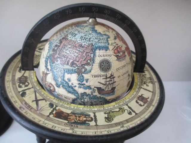 Decorative Table Top Old World Style Hour Glass and Stand Globe - 2