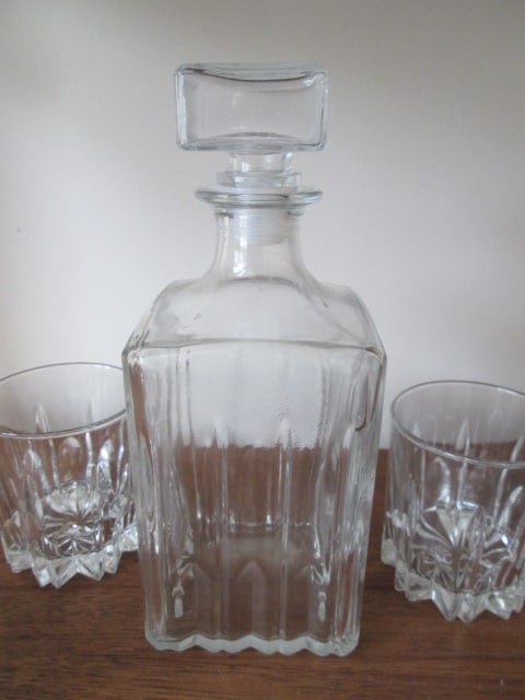 Italian Liquor Decanter and High Ball Set - 4