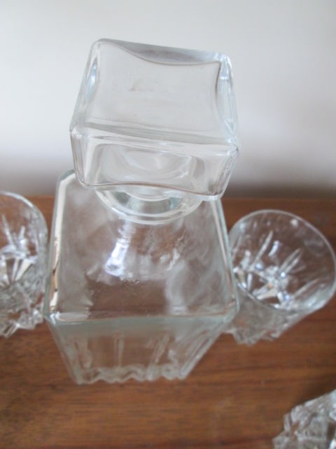 Italian Liquor Decanter and High Ball Set - 5