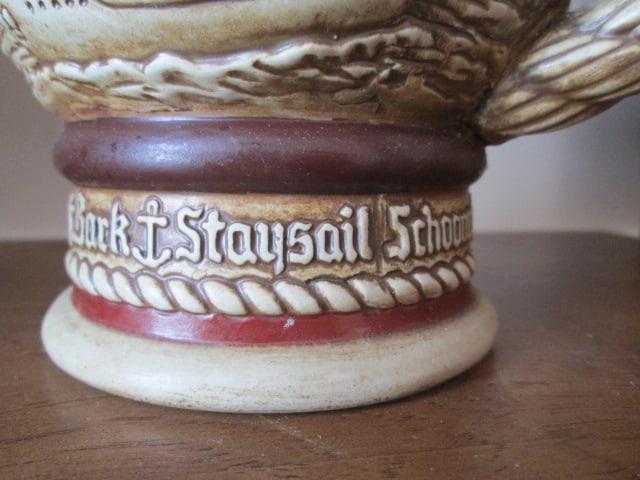 1977 Handcrafted in Brazil for Avon Stoneware Stein with Pewter Lid - 4