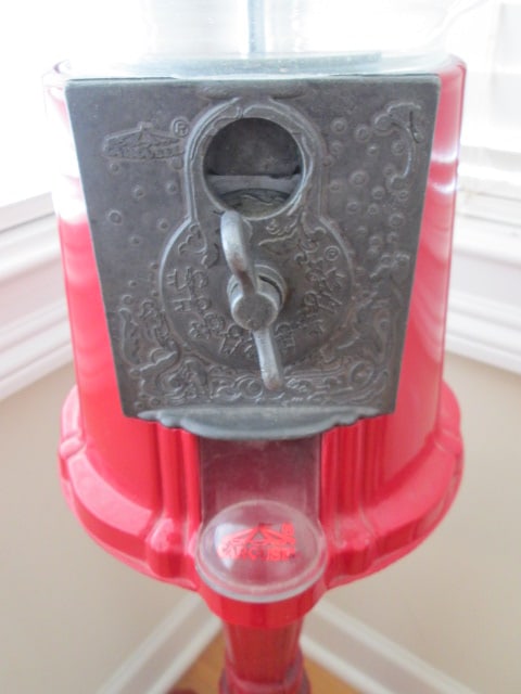 Carousel Antique Style Gum Ball Machine with Cast Metal Stand - 2