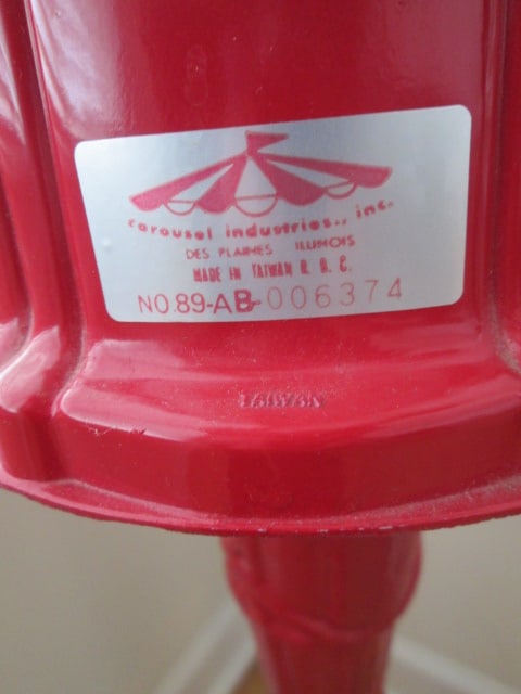 Carousel Antique Style Gum Ball Machine with Cast Metal Stand - 4