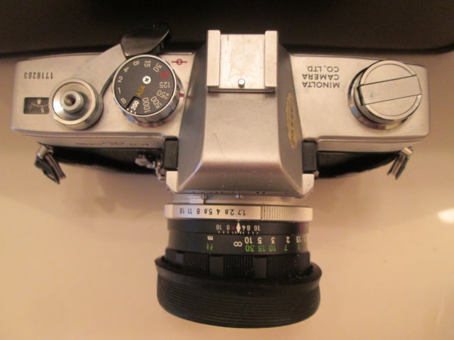 Minolta SR-T 101 35mm Camera with 1:1.7 f-55mm No. 2648889 Lens, Two Flashes - 5