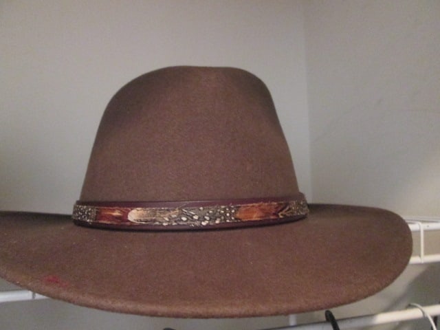 Stetson Wool Blend Flat Cap, Red Head Twill Fedora and Wool Felt Outback Hat - 2