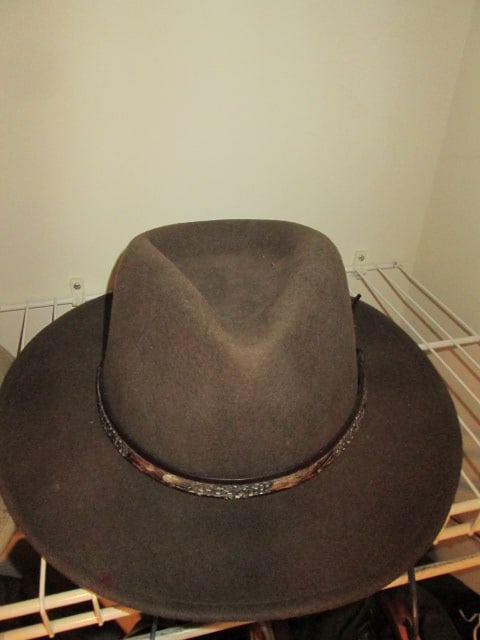 Stetson Wool Blend Flat Cap, Red Head Twill Fedora and Wool Felt Outback Hat - 4