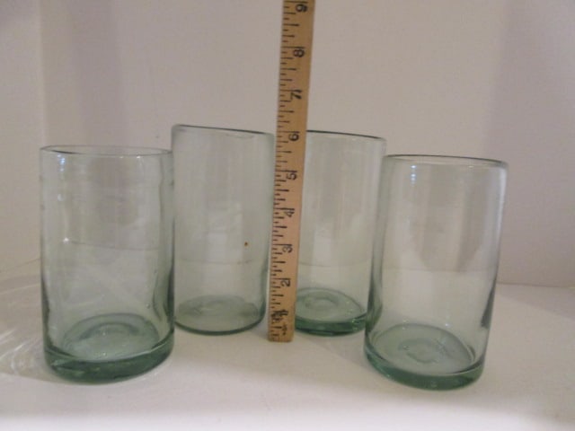 Four Hand Blown Art Glass Tumblers - 4