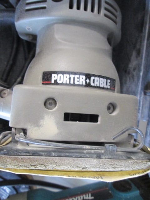 Porter Cable Electric Model 340 1/4 Sheet Sander in Hard Plastic Storage Case - 2