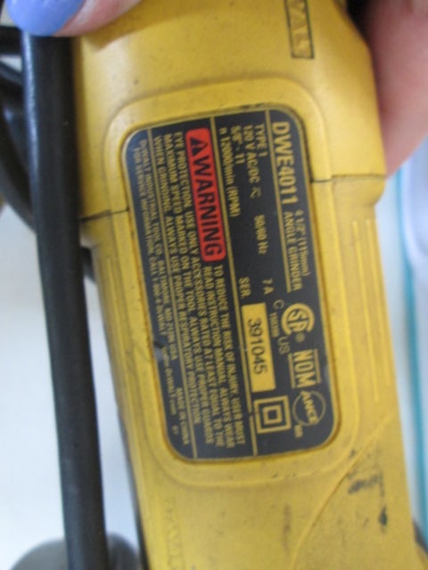 DeWalt Electric Model DWE4011 4 1/2" Angle Grinder - 4