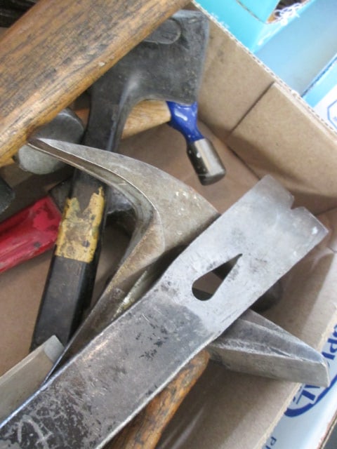 Various Style Hammers, Chisels and Pry Bar - 2