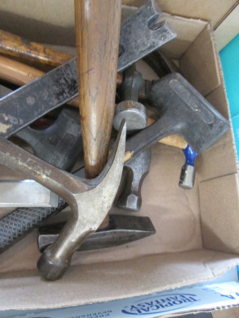 Various Style Hammers, Chisels and Pry Bar - 4