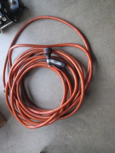 Orange Heavy Duty Garden Hose and ACE Hose Nozzle: Local Pickup Only