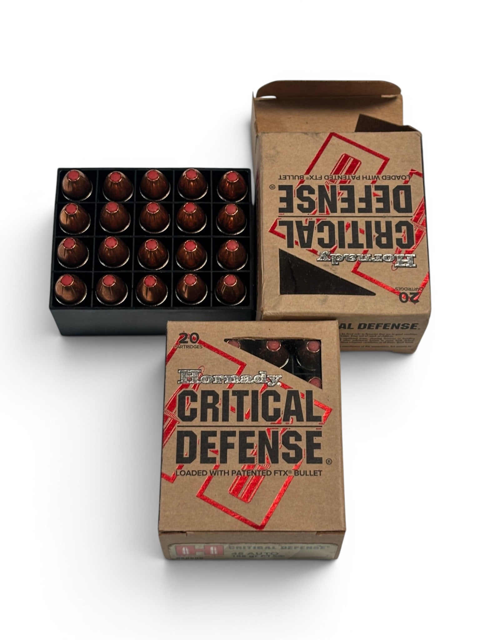 NIB 40rds. Of .45 ACP 185gr. FTX Hornady Critical Defense Ammunition: See Photos