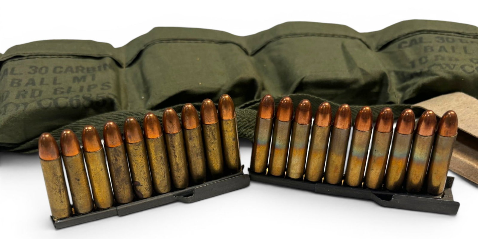 120rds. Of .30 CARBINE on Stripper Clips in Bandolier - 3