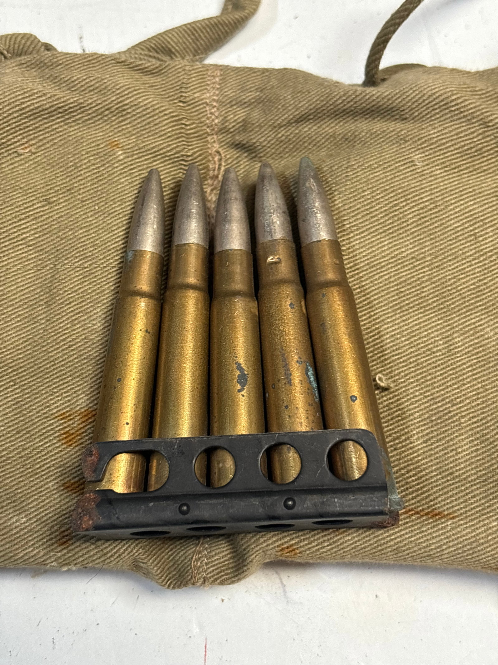 50rds of .303 British Ammunition on Stripper Clips in Bandolier - 2