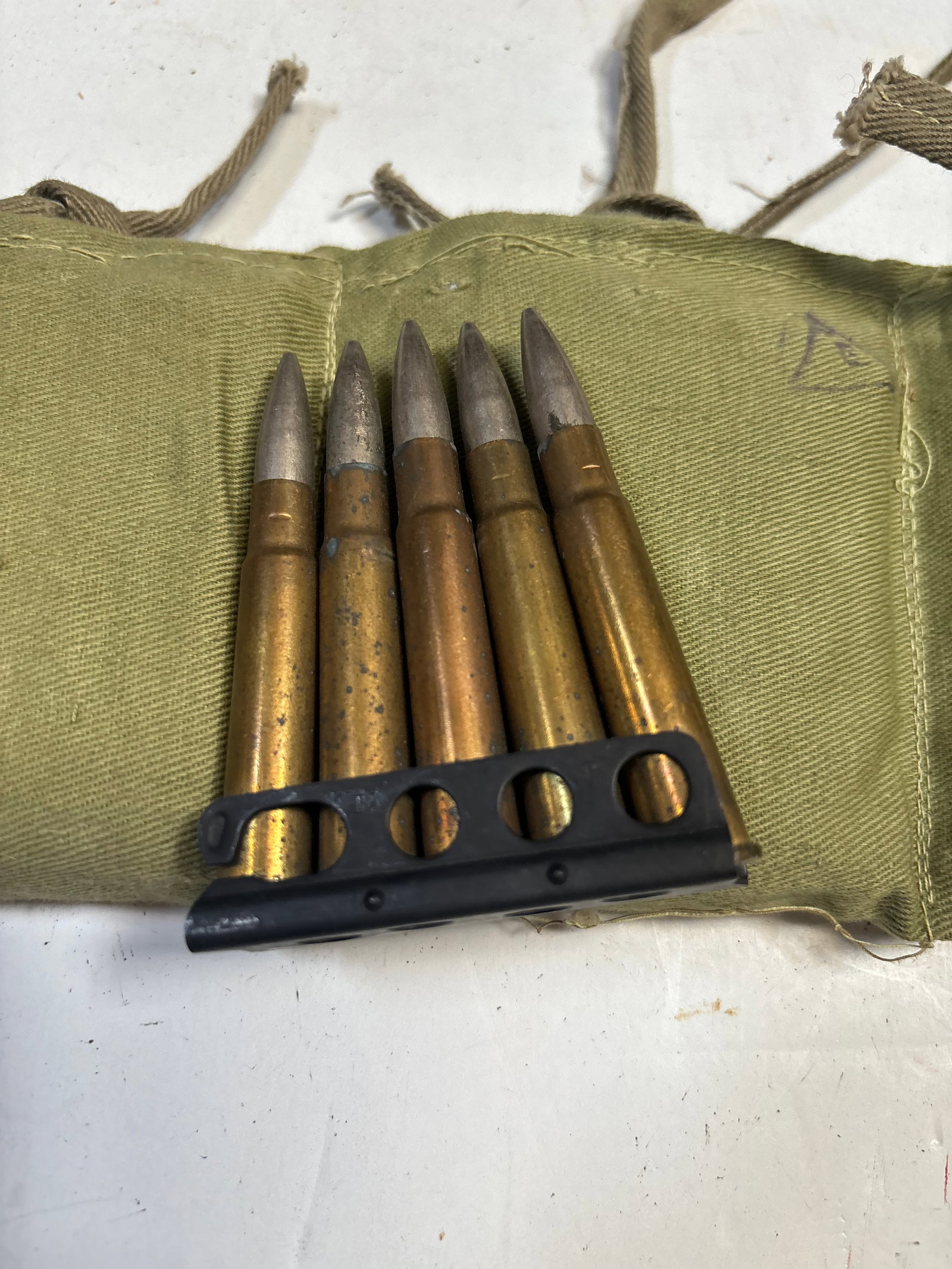 50rds of .303 British Ammunition on Stripper Clips in Bandolier - 2