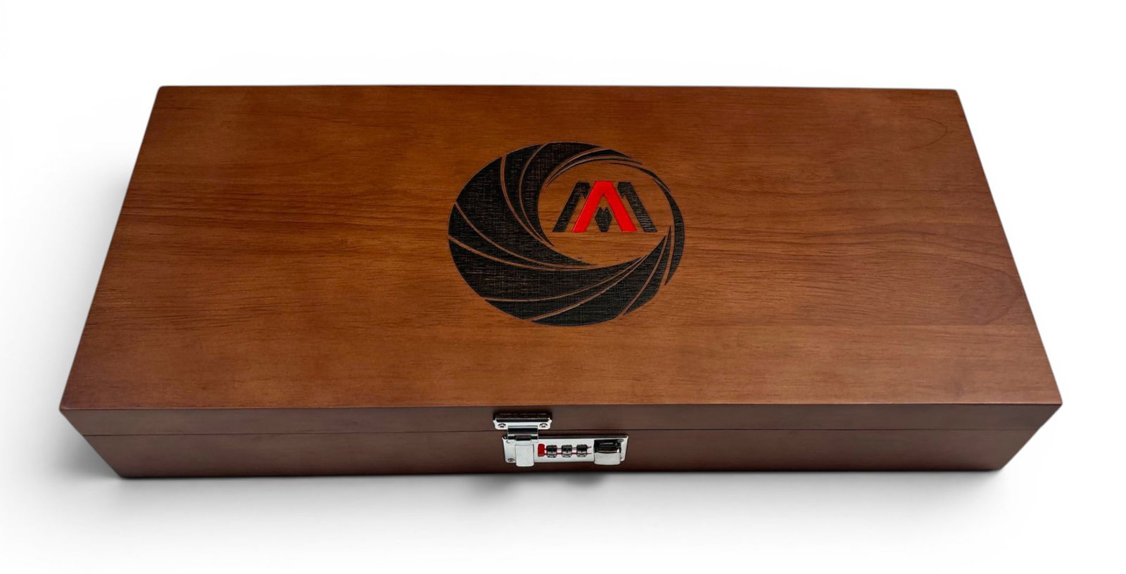Brand New .44 AMP (.44 AUTO MAG PISTOL) Wooden Presentation Case: For Auto Mag pistol and two magazines. Wood cases are very nicely made and could be used for anything if you change out the inside and refinish the top. Nice dial lock on front.