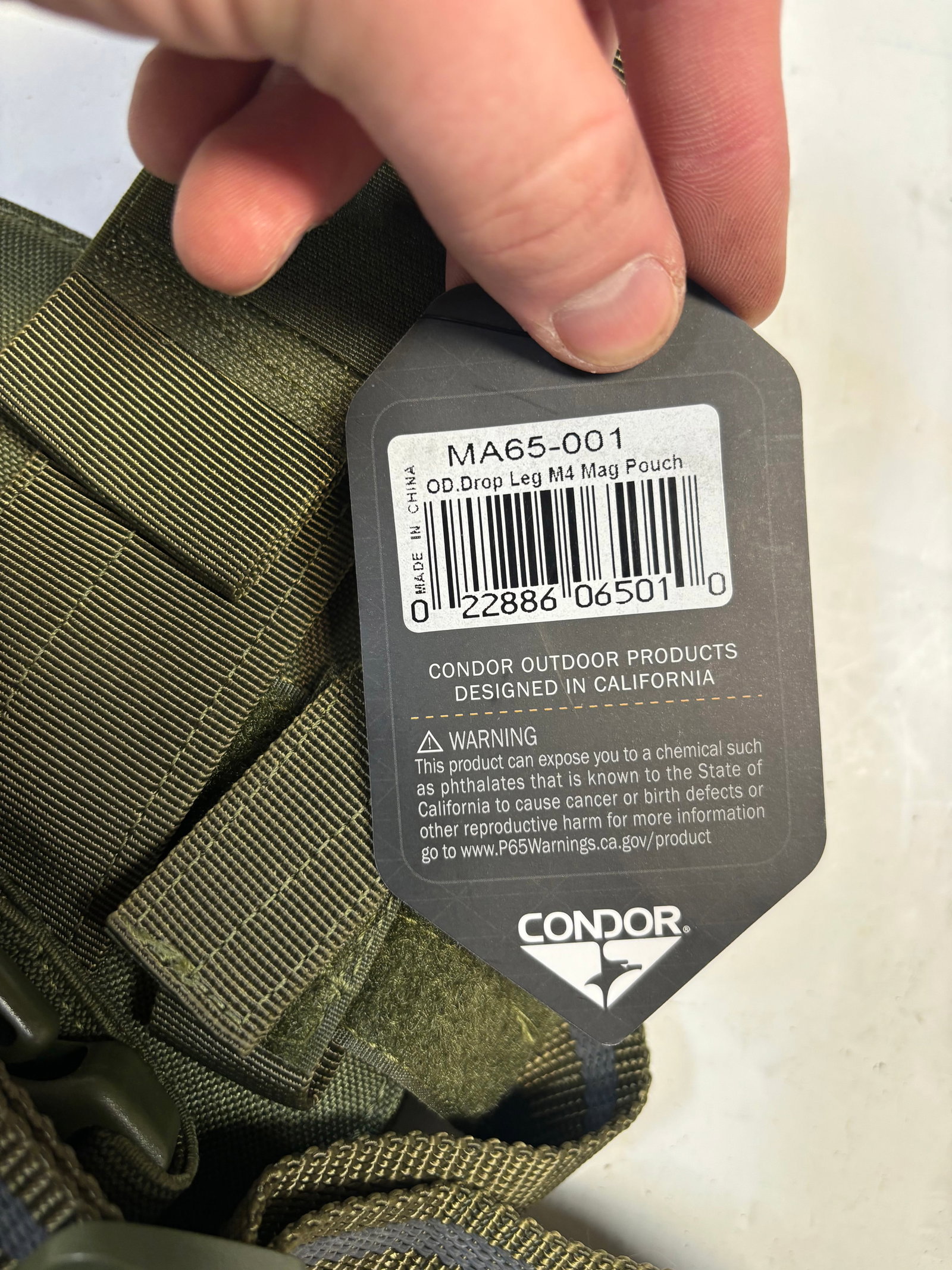 New M4 Magazine Drop Leg Pouch in OD Green - 3