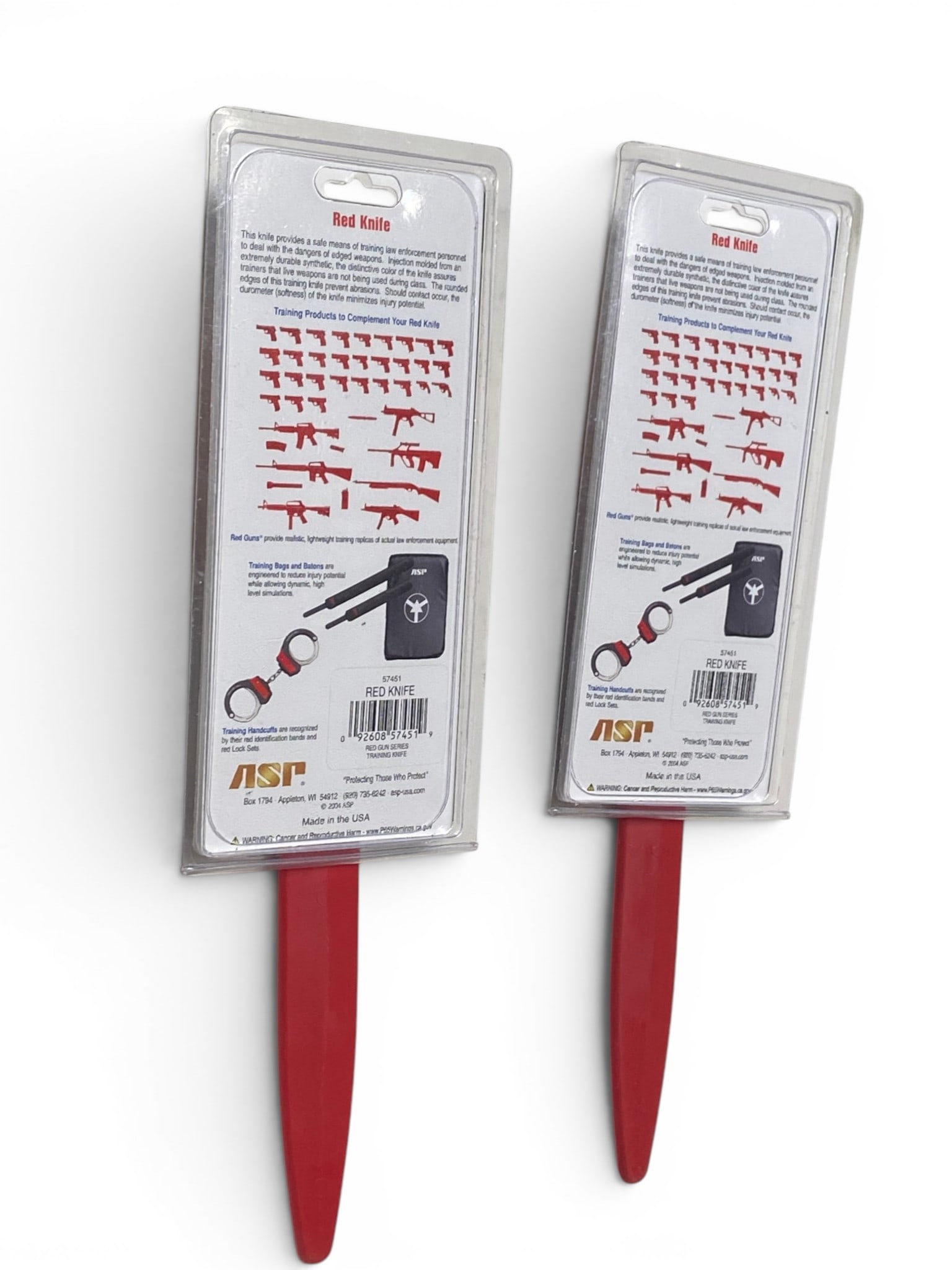 (2) NIB Rubber JSV Red Training Knives - 3