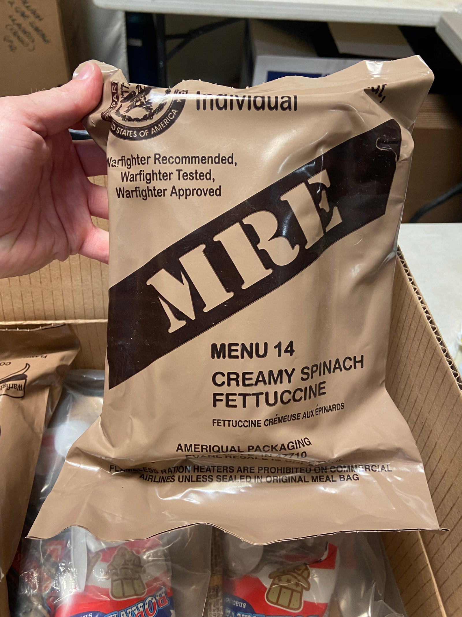 NIB 12-Pack MRE (Meals Ready to Eat) Sealed Box - 3