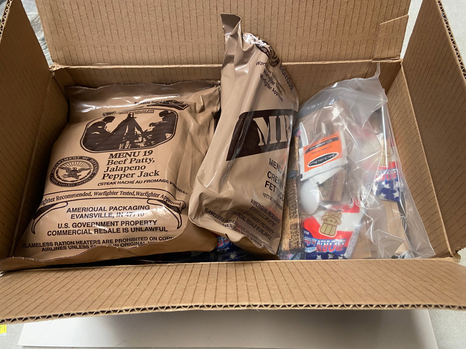 NIB 12-Pack MRE (Meals Ready to Eat) Sealed Box - 7