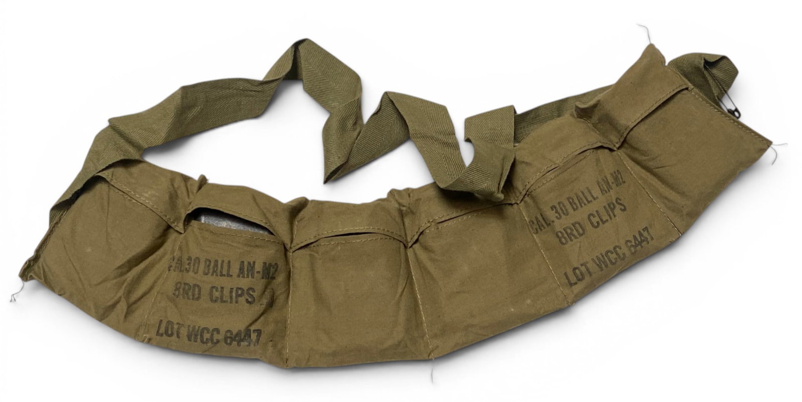 48rds. Of .30-06 Ammunition on Enbloc Clips in Bandolier: Headstamp WCC51