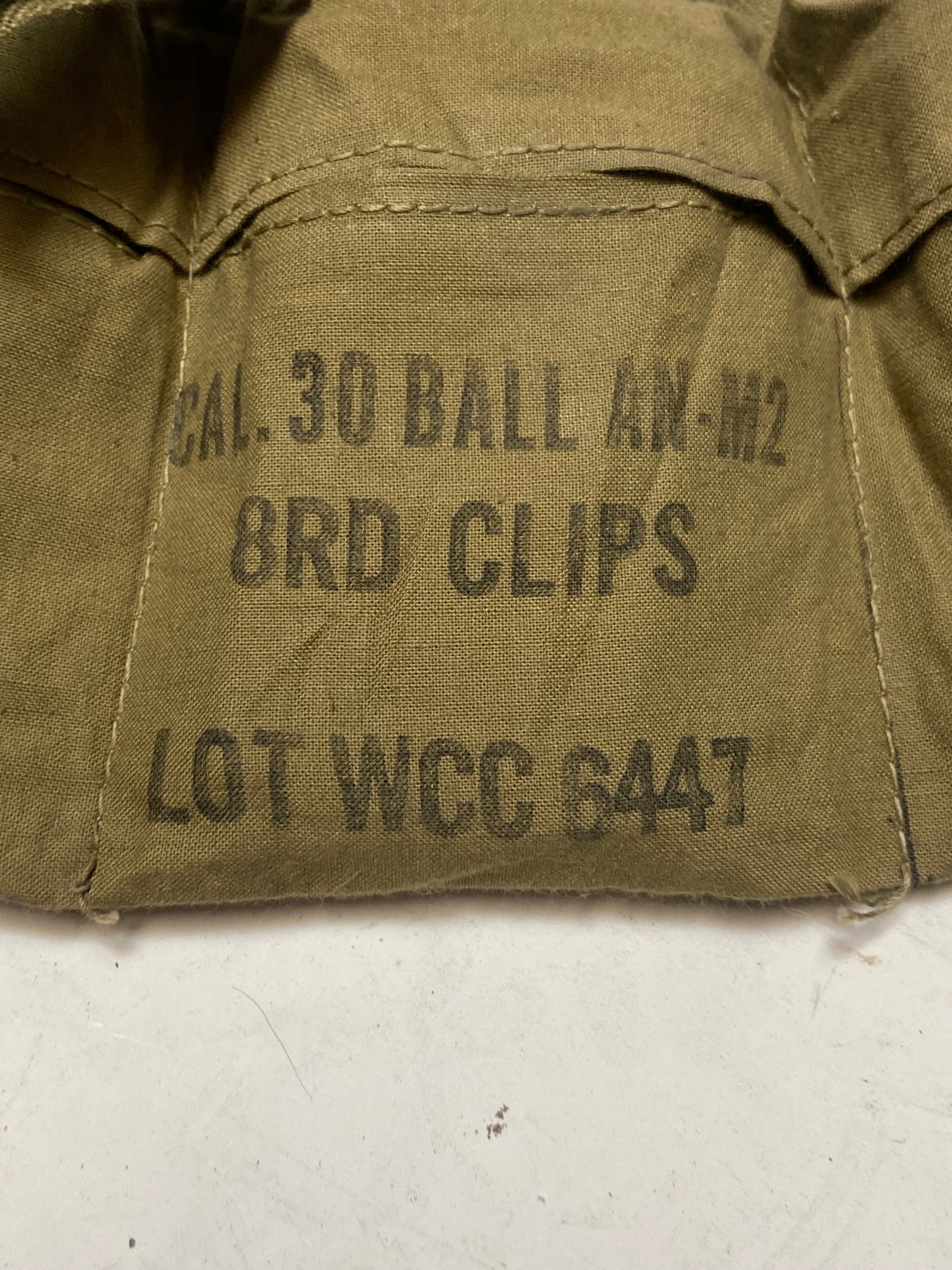 48rds. Of .30-06 Ammunition on Enbloc Clips in Bandolier - 2
