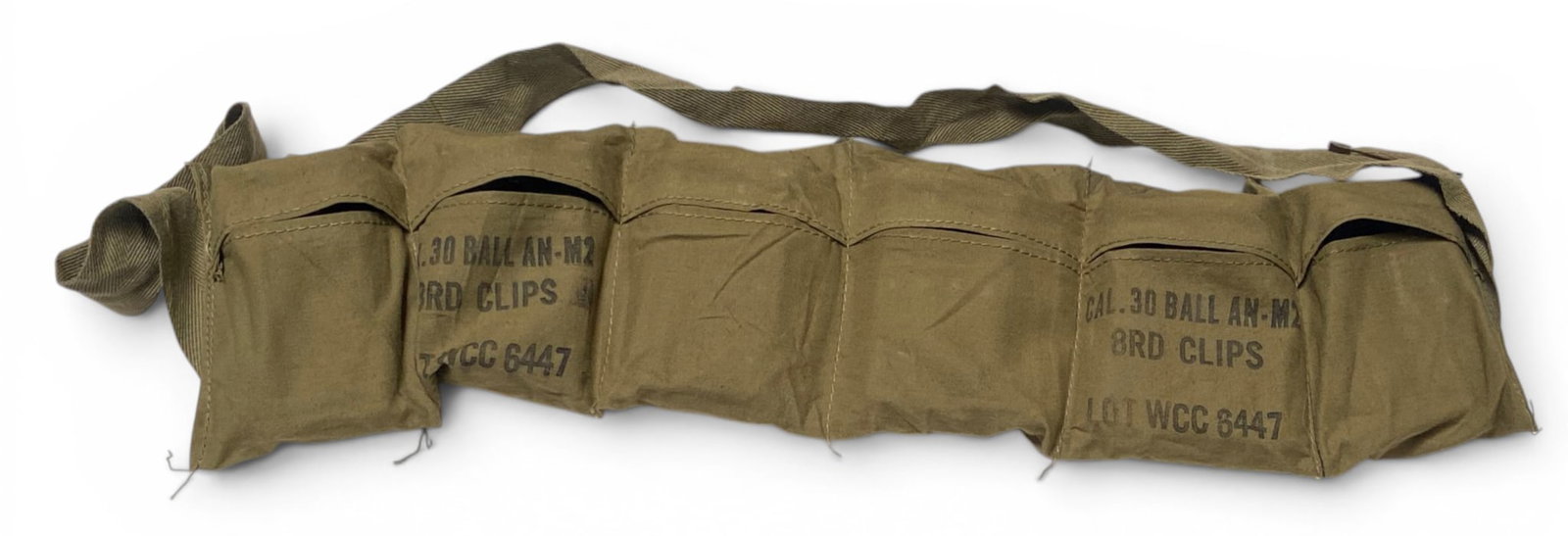 48rds. Of .30-06 Ammunition on Enbloc Clips in Bandolier: Headstamp WCC51