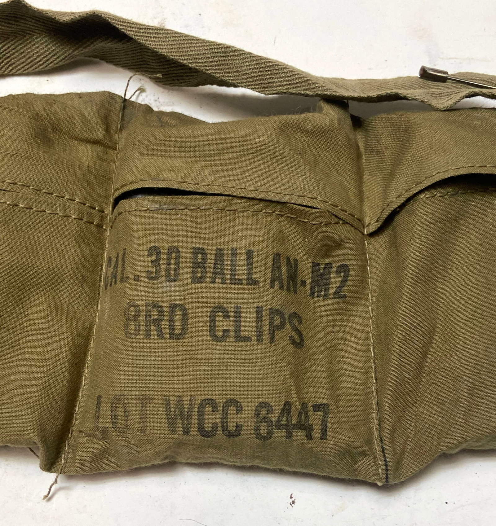 48rds. Of .30-06 Ammunition on Enbloc Clips in Bandolier - 2