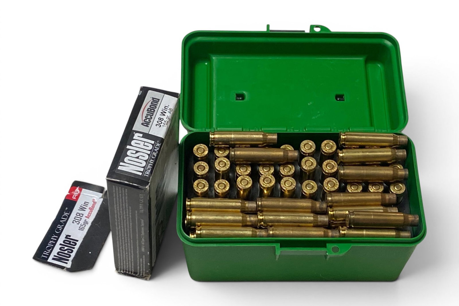 30rds. Of .308 WIN. 165gr. Nosler Ammunition and (44) Reloadable Brass: See Photos